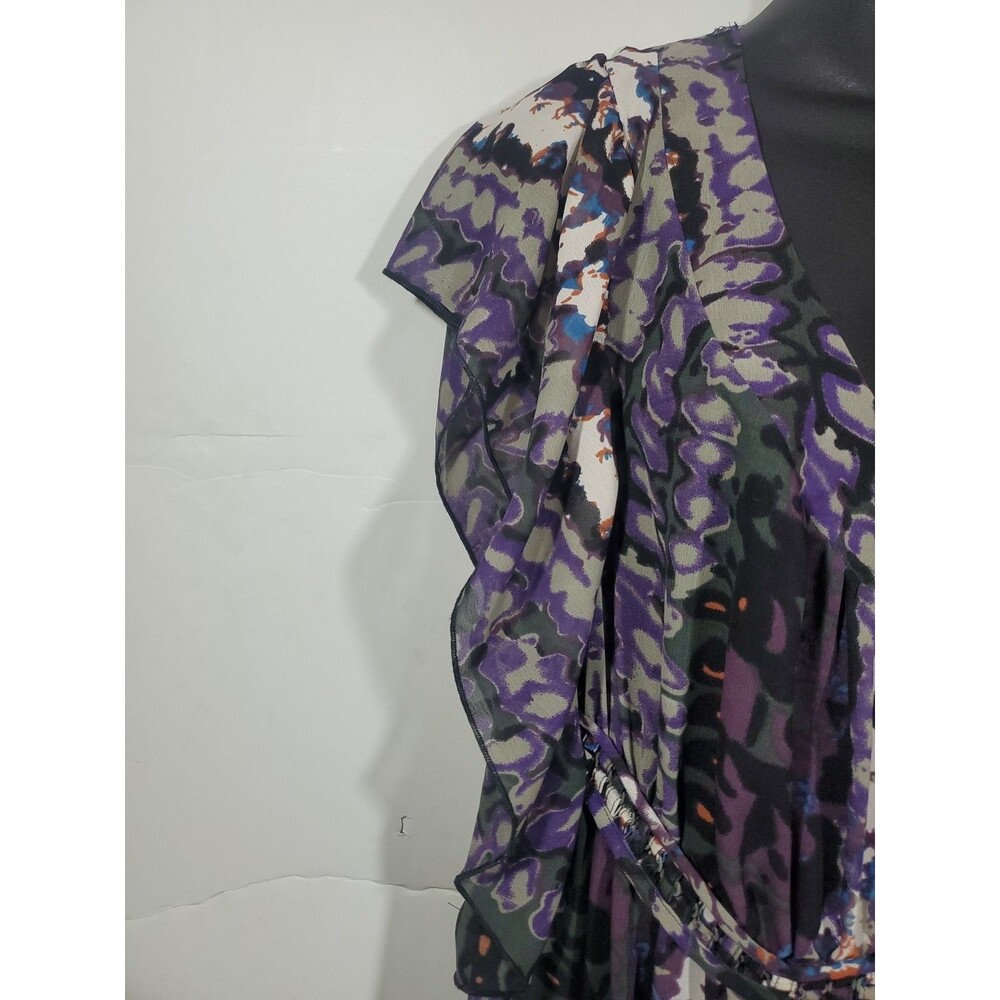 Loop Size 18 Abstract Print Ruffled Sheer Cover-U… - image 4
